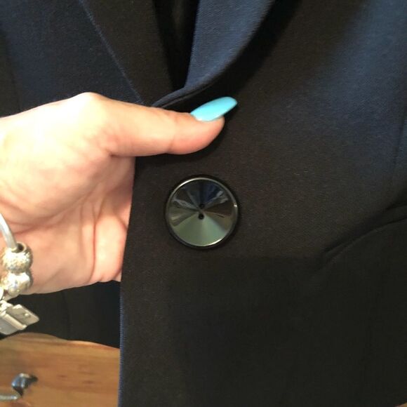 Kasper One Button Crepe Jacket - Picture 2 of 4